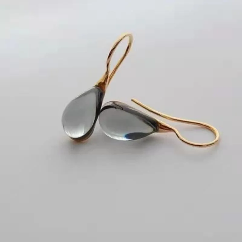 Grab Stylish Jewelry Before The Sale Ends White Amber Teardrop Earrings jlt11605
