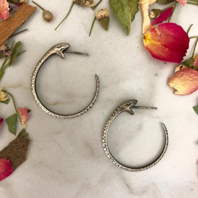 Unmissable Discounts On Timeless Jewelry Pieces Large Snakebite Hoops Silver