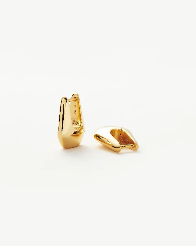 Elegant Jewelry Styles At Budget-Friendly Prices Lucy Williams Arco Small Hoop Earrings  | 18ct Gold Vermeil