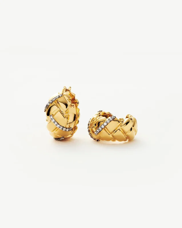 Your Dream Jewelry At Dream Prices Lucy Williams Pave Waffle Hoop Earrings