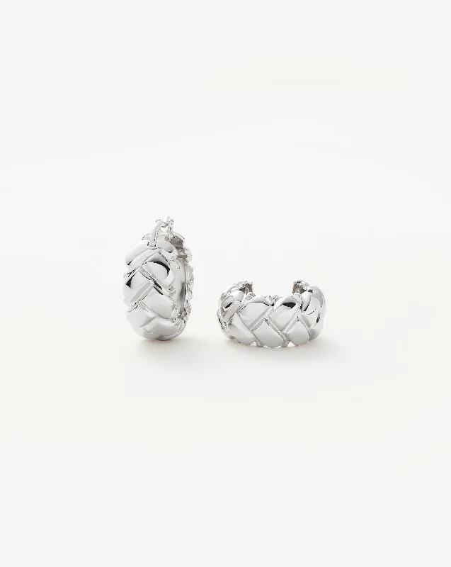 Elegant Jewelry, Affordable Luxury – Shop Now Lucy Williams Waffle Mini Hoop Earrings | Sterling Silver