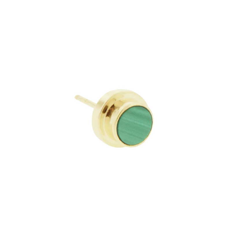 Celebrate Every Occasion With Sparkling Savings Malachite Circle Lego Stud Earring