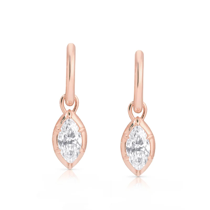 Your Perfect Accessory Now At The Best Price Marquise Rosette Hoop Earrings