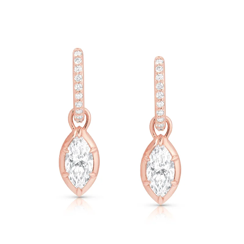 Exclusive Jewelry Bundles At Discounted Prices Marquise Rosette Pave Hoop Earrings