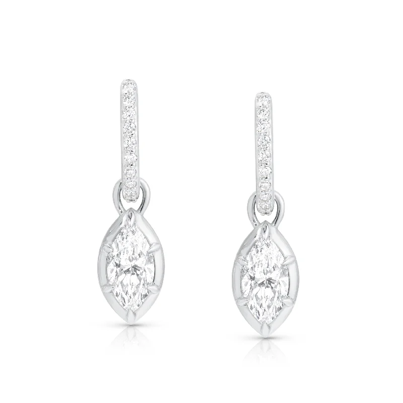 Unmissable Discounts On Timeless Jewelry Pieces Marquise Rosette Pave Hoop Earrings