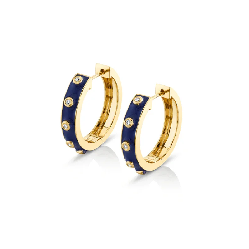 Handcrafted Jewelry Sale – Unique Designs At Low Prices Michael M. Chroma Extruded Bezel Huggie Hoops