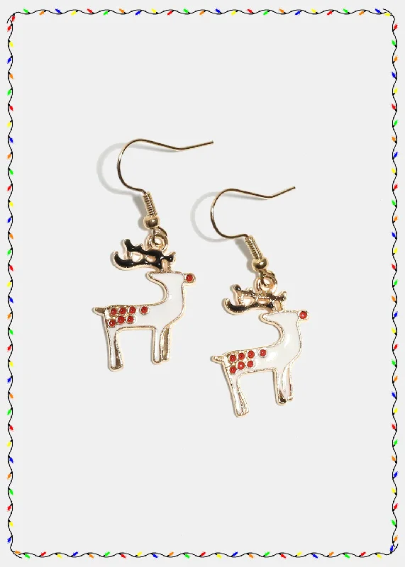Elegant Rose Gold Jewelry For A Stylish Touch Miss A Christmas Earrings - Deer