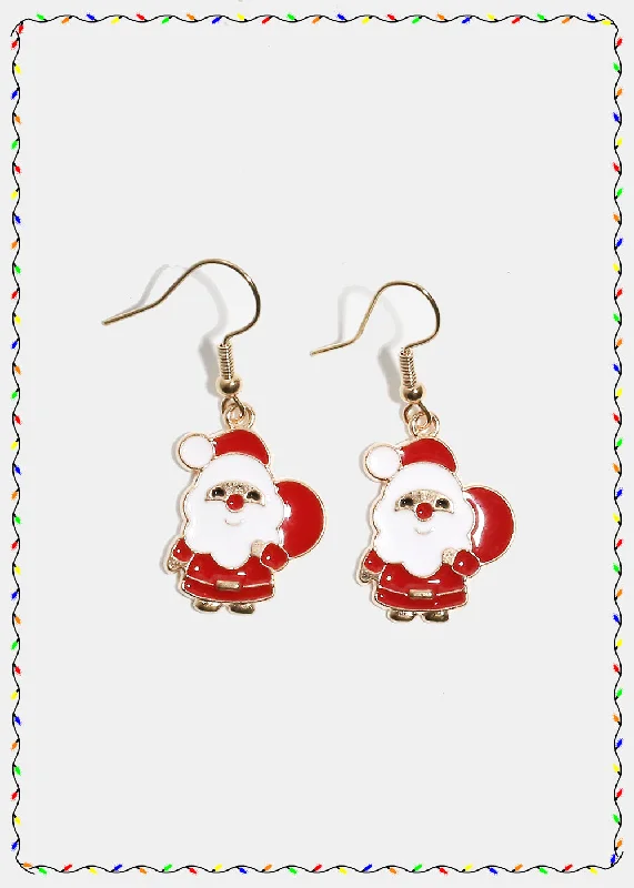 Versatile Layering Jewelry For Effortless Chic Miss A Christmas Earrings - Santa