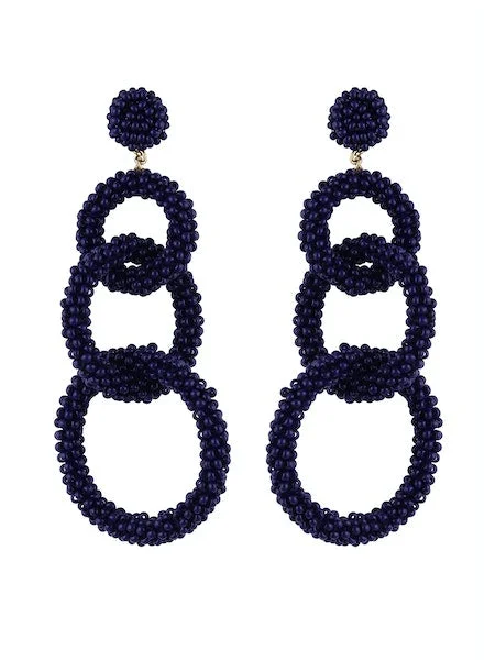 Classic And Modern Jewelry Styles On Sale Navy Bead Loop