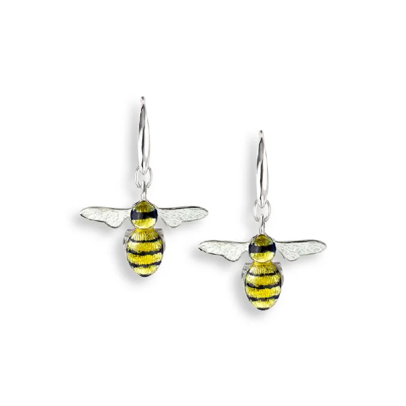 Customized Silver Jewelry For Unique Style Nicole Barr Yellow Bee Wire Earrings