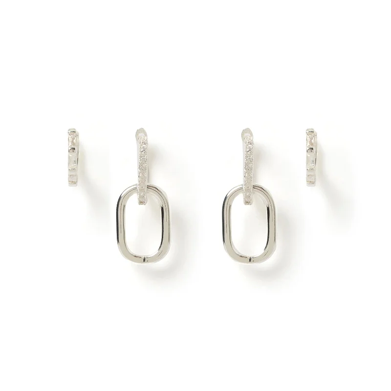 Limited Stock On Premium Jewelry At Low Prices Olli Earring Stack - Silver