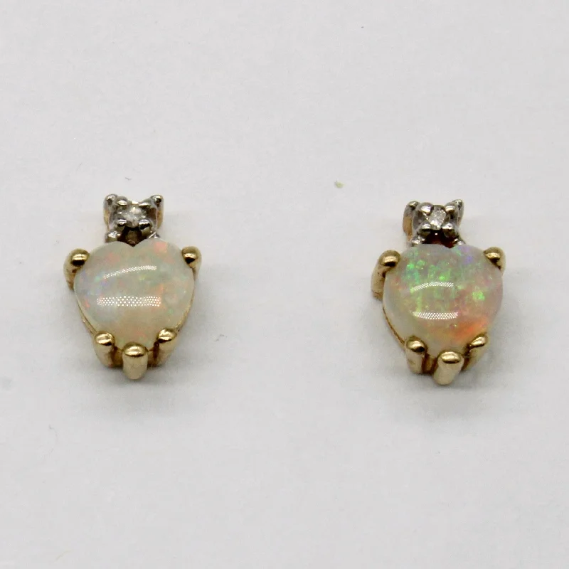 Get Ready To Sparkle – Special Jewelry Discounts Opal & Diamond Earrings | 0.50ctw, 0.01ctw |
