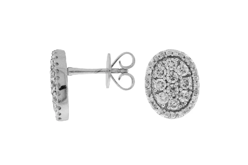 Seasonal Jewelry Deals – Elevate Your Style Oval Diamond Cluster Halo Earrings