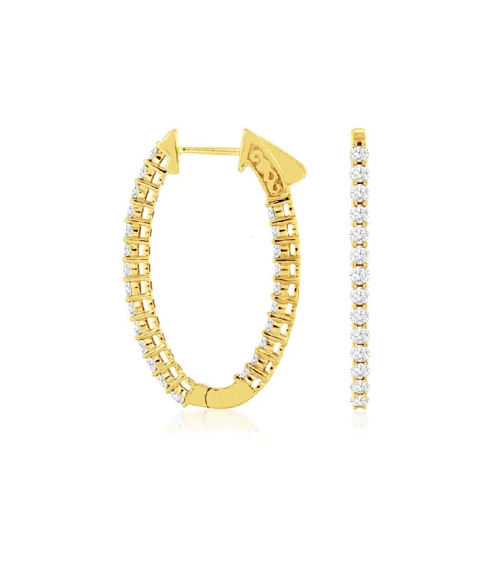 Trending Jewelry Styles Now At Limited-Time Discounts Oval Diamond Hoop Earrings