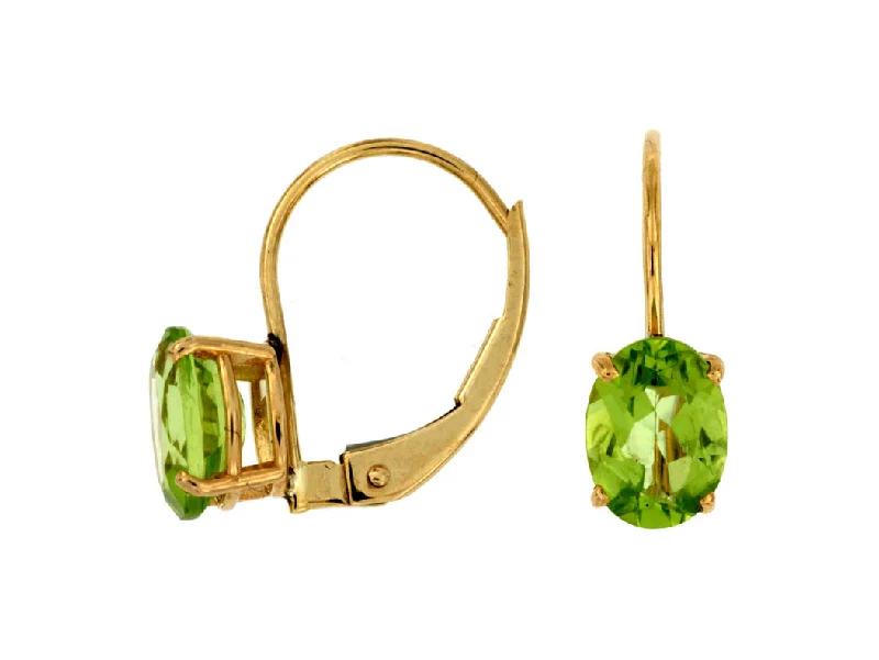 Limited-Time Offer On Elegant Jewelry Pieces Oval Peridot Drop Earrings