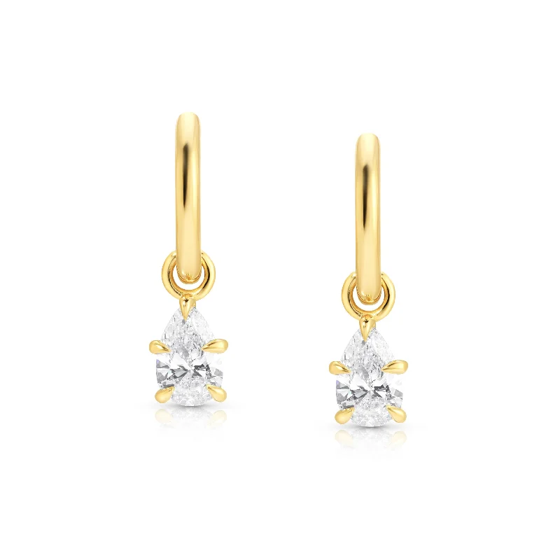 Shop Modern Jewelry Collections With Exclusive Discounts Pear Claw Hoop Earrings