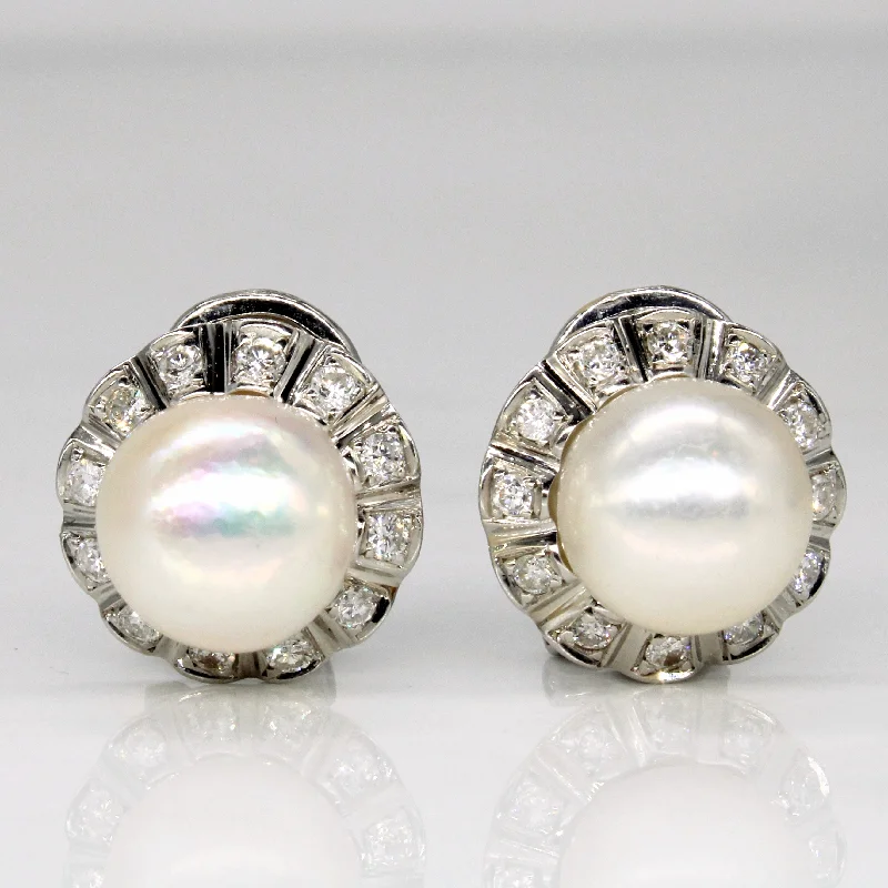 Shine In Style – Shop Jewelry Discounts Today Pearl & Diamond Earrings | 0.36ctw |