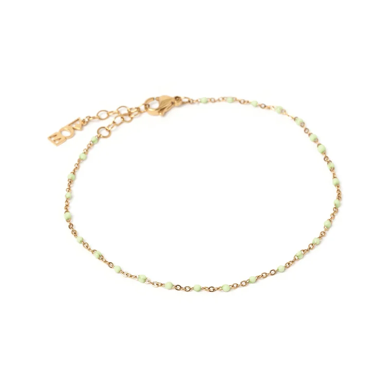 Jewelry Sale – Exclusive Styles At Lower Prices Peggy Gold and Enamel Anklet - Mint