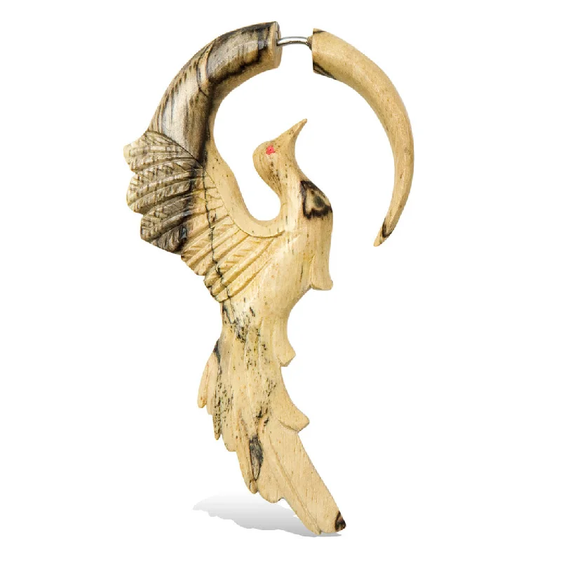 High-Quality Gemstone Jewelry For Special Occasions <span>EFW-139<span>: </span></span>Golden Phoenix - Wood