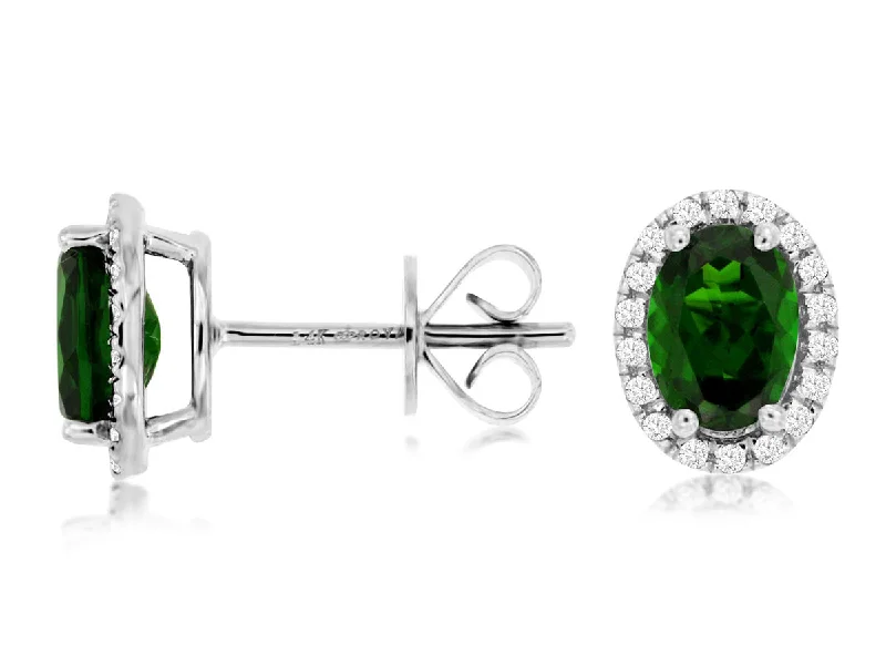 Affordable Elegance – Special Jewelry Sale Now Live Oval Russalite and Diamond Halo Earrings