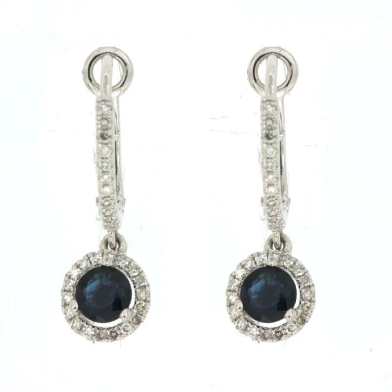 Best Jewelry Deals – Shop Premium Pieces At Great Prices Sapphire and Diamond Halo Dangle Earrings