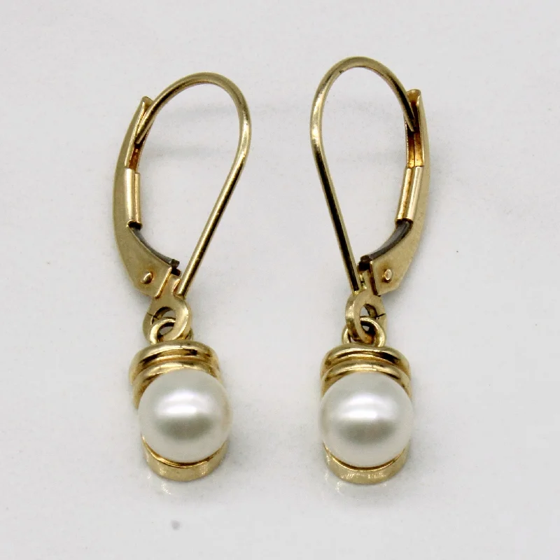 Luxury Jewelry Now At Special Promotional Rates Pearl 14k Drop Earrings