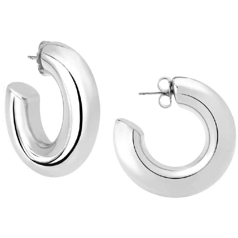 Elevate Your Outfit With Discounted Statement Jewelry Silver large loop