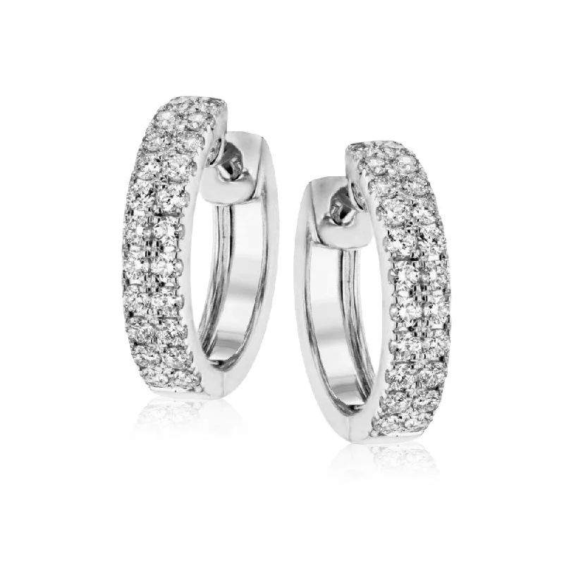 Jewelry Clearance Sale – Final Reductions Simon G. Double Row Diamond Huggie Hoop Earrings