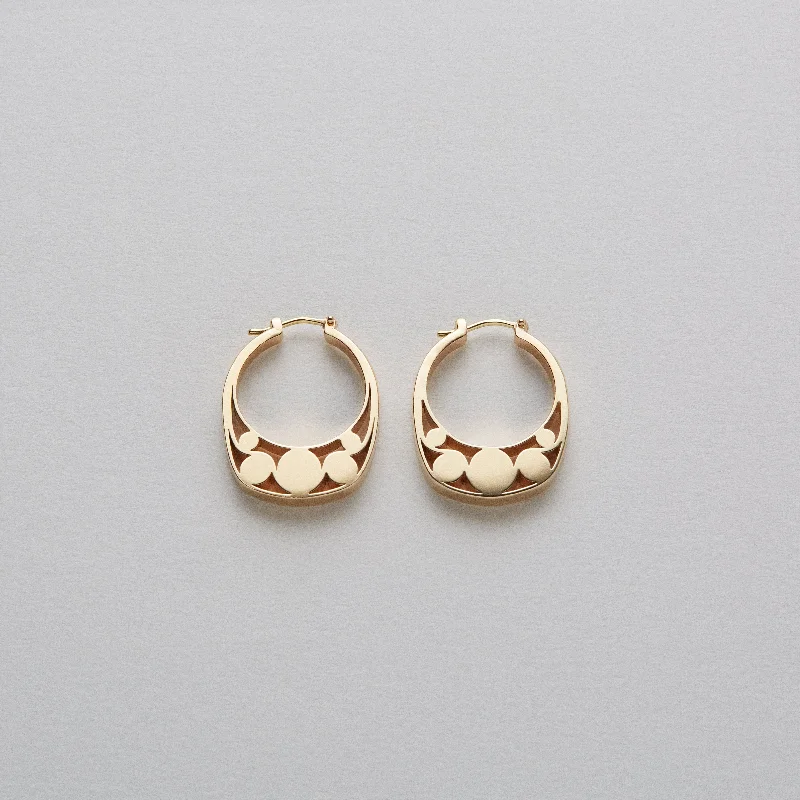 Seasonal Jewelry Deals – Elevate Your Style Slice of Ring Earrings QUATRO in Gold