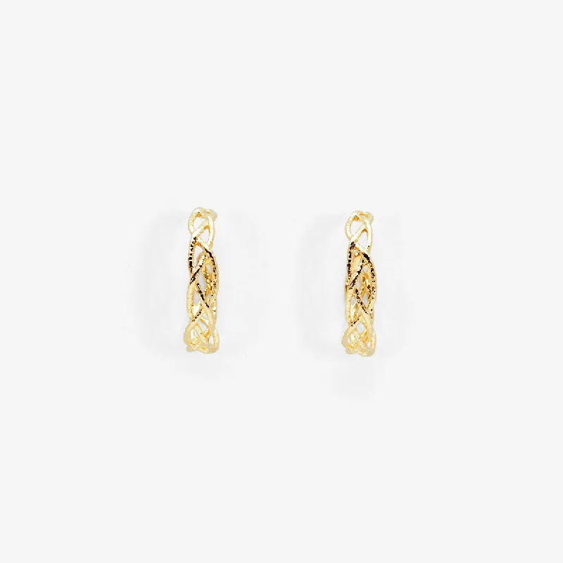 Stunning Jewelry At A Fraction Of The Price Small Braided Hoop Earrings | E8701