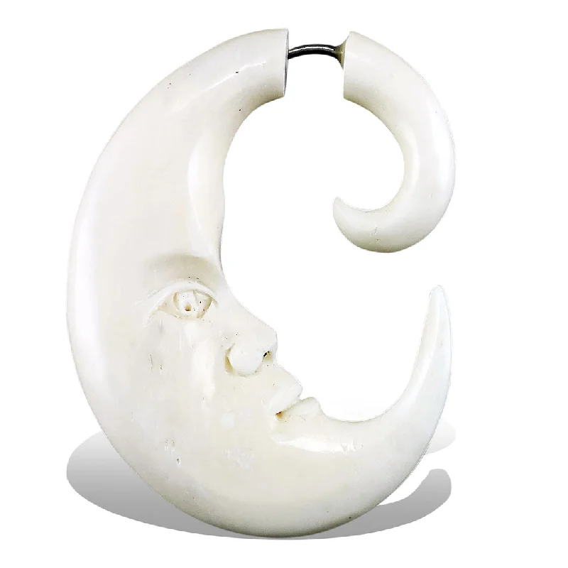 Customized Silver Jewelry For Unique Style <span>EFB-111<span>: </span></span>Moon Drops - Bone