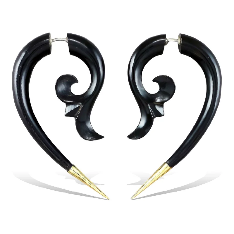 Romantic Heart-Shaped Jewelry For Special Gifts <span>EFH-388<span>: </span></span>Fiona Drops - Horn