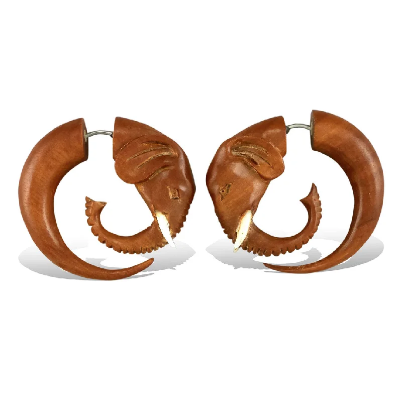 Elegant Jewelry, Affordable Luxury – Shop Now <span>EFW-007<span>: </span></span>Elephant Spirals - Wood