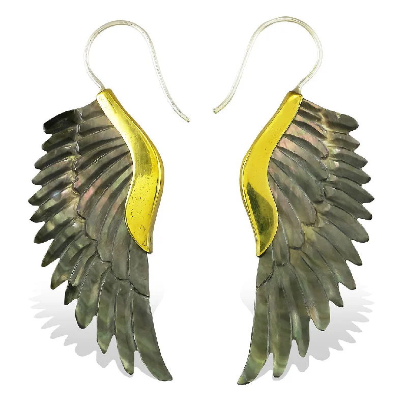 Huge Markdowns On Premium Jewelry Styles <span>ESS-107<span>: </span></span>Eagles Wing - Black Shell