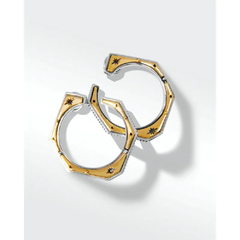 Exclusive Jewelry Sale – Shine For Less Konstantino Astria Hexagons Hoop Earrings