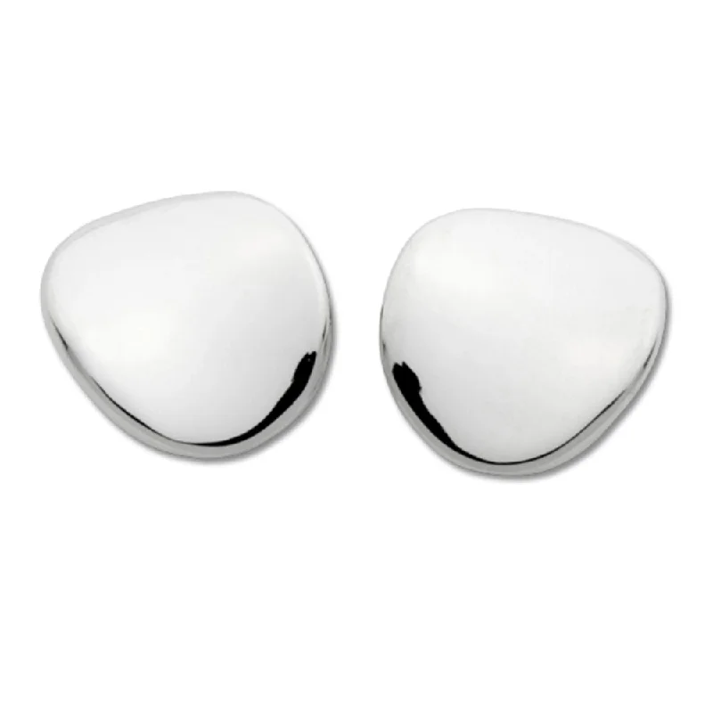 Unique Jewelry For Less – Shop The Sale Now Sterling Silver Large Concave Chip-Clip Earrings