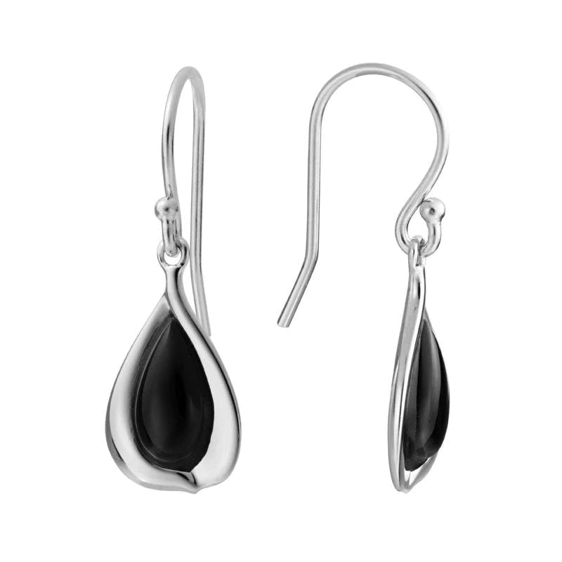Once-A-Year Jewelry Sale – Grab Your Favorites Now Sterling Silver Teardrop Onyx Dangle Earrings