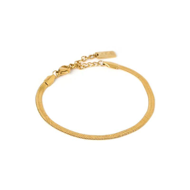 Shop Jewelry That Shines Without The High Price Sylvia Gold Snake Chain Bracelet