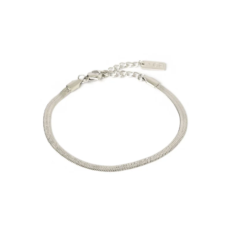 Jewelry Sale Alert – Shop Timeless Elegance Today Sylvia Silver Snake Chain Bracelet