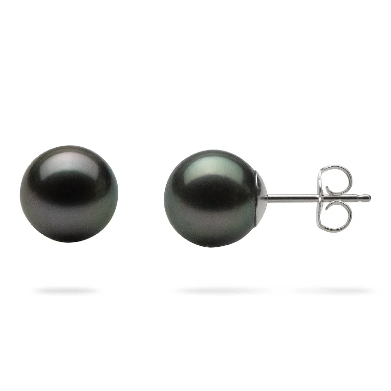 Once-A-Year Jewelry Deals – Shop Before They’Re Gone Tahitian Black Pearl Earrings in White Gold - 9-10mm
