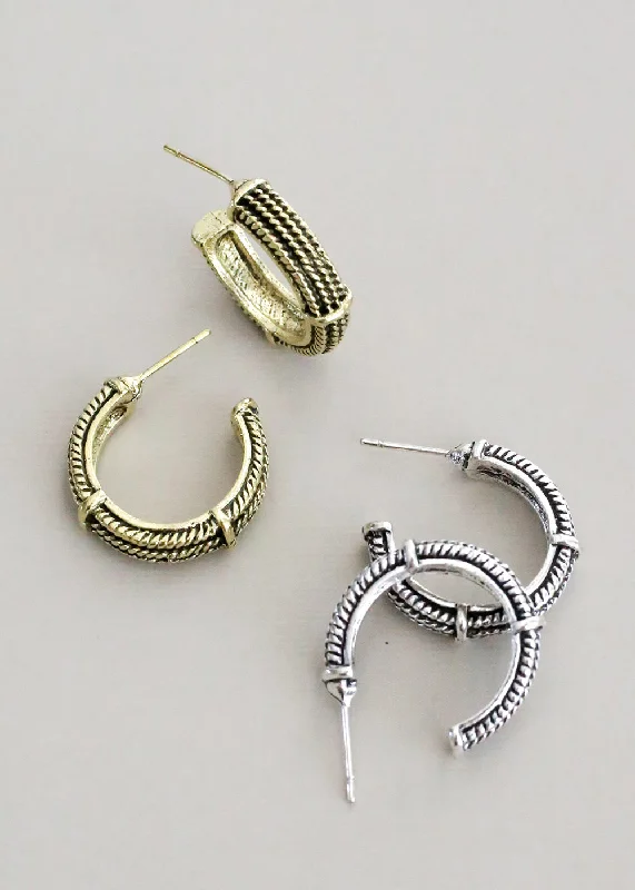 The Perfect Accessory For Less – Jewelry Sale Live Textured Hoop Earrings