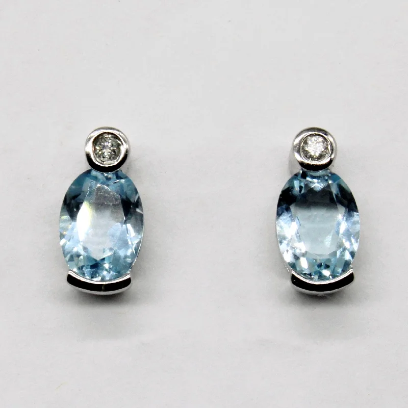 High-End Sparkle, Low-End Prices – Jewelry Sale Live Topaz & Diamond Earrings | 1.50ctw, 0.03ctw |