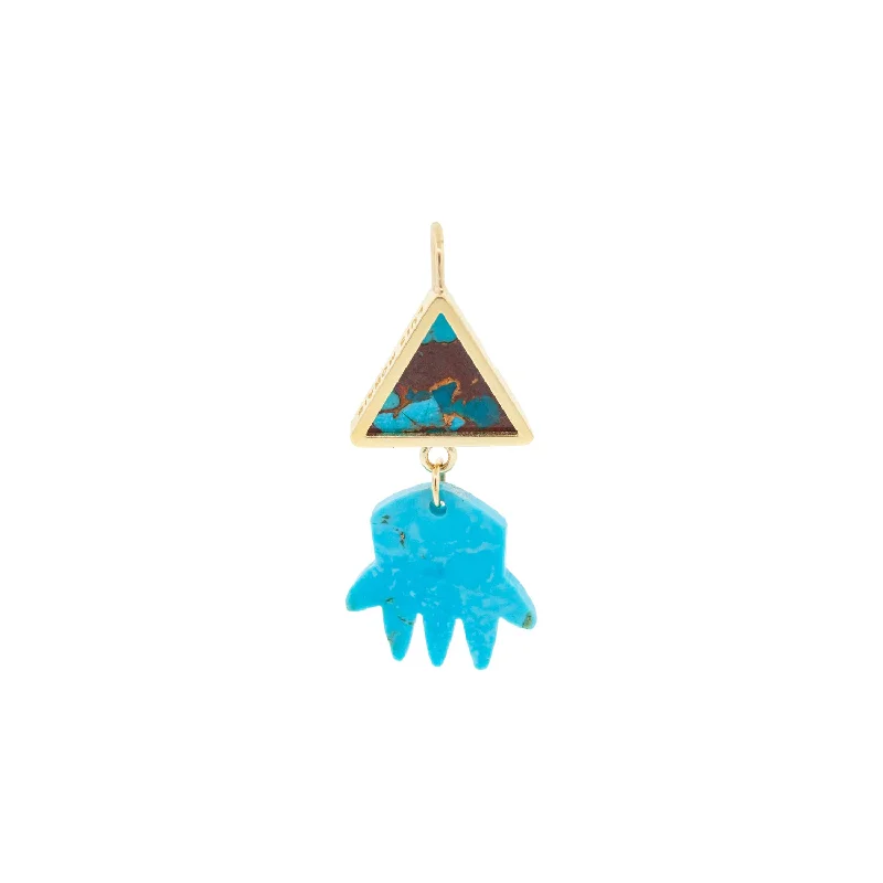 Make Every Moment Shine – Jewelry Discounts Available Triangle Hand Turquoise Gemstone Earring