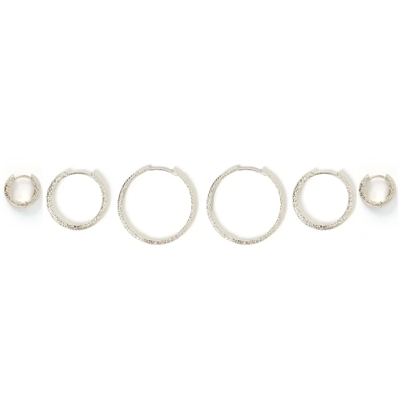 Holiday Jewelry Sale – Perfect Gifts At Great Prices Triple Hoop Earring Stack - Silver