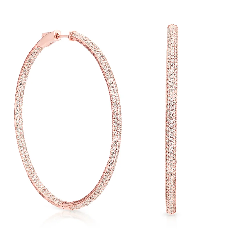 Timeless Elegance At Unbelievable Discounts Triple Row Infinity Hoops