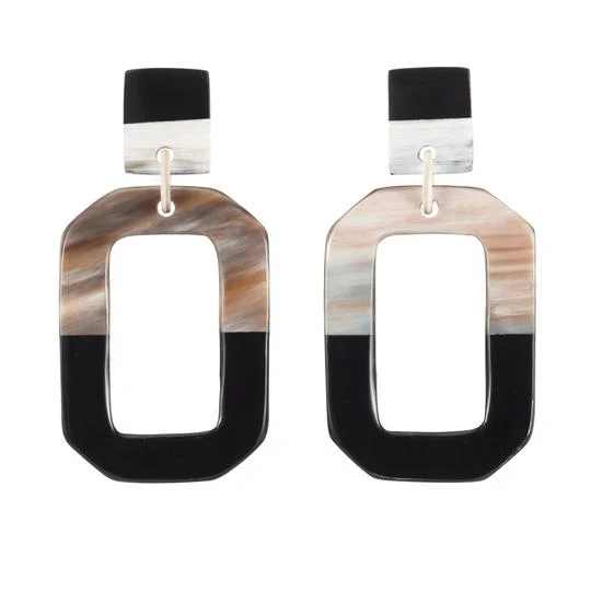 Exclusive Jewelry Offers – Shine For Less Two Tone Horn Square