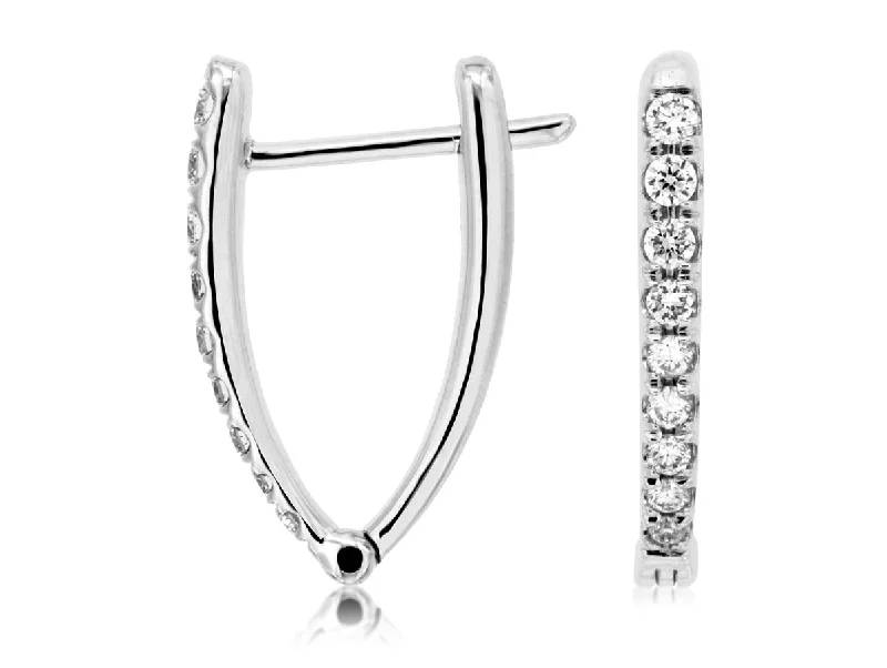 Unique Jewelry For Less – Shop The Sale Now V Shaped Diamond Hoop Earrings