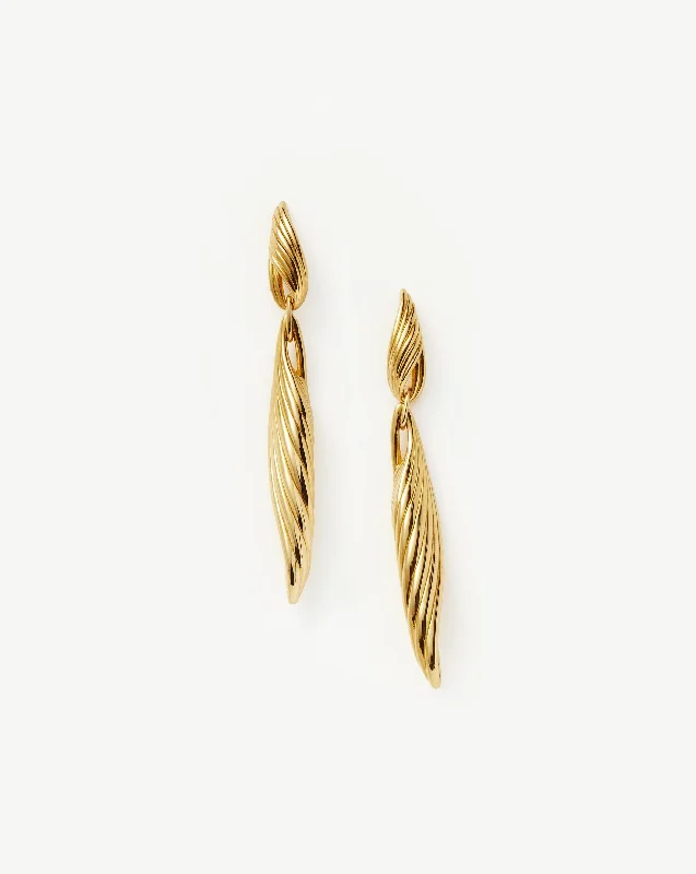 Best Jewelry Deals – Premium Quality At Exclusive Discounts Wavy Ridge Double Drop Earrings