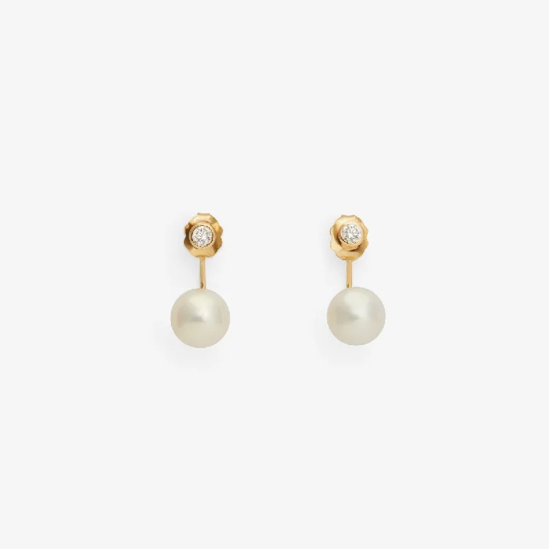 Shop Stylish Jewelry Now And Save Big White Pearl Diamond Darling Studs | E7102PW