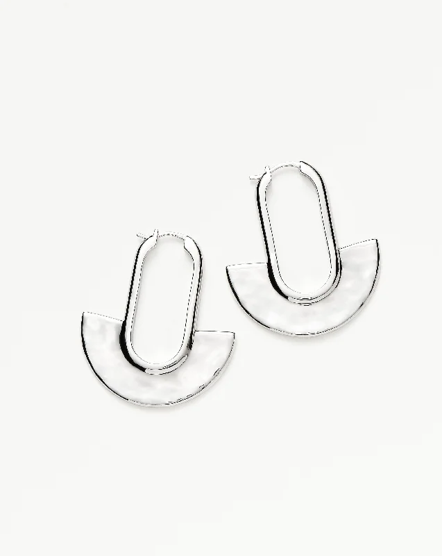 Trendy Minimalist Jewelry For Everyday Wear Zenyu Fan Medium Hoop Earrings